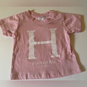 Harvard university baby girls size 0 - 3 months pink t-shirt